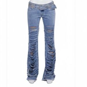 Dolls-kill Destroyed boot cut jeans